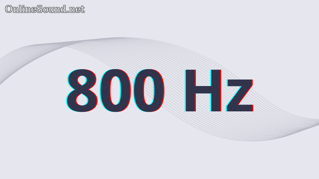 800 Hz Tone Sound Sine Wave
