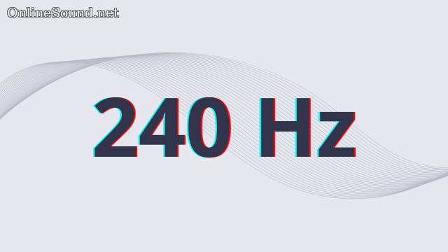 240 Hz Tone Sound Sine Wave