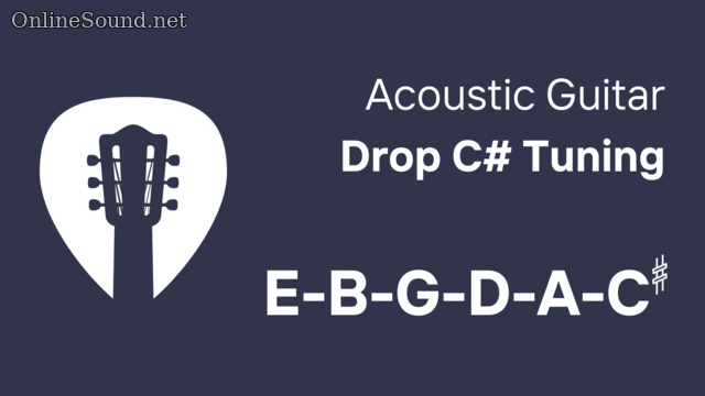 Real acoustic guitar sounds in Drop C# Tuning