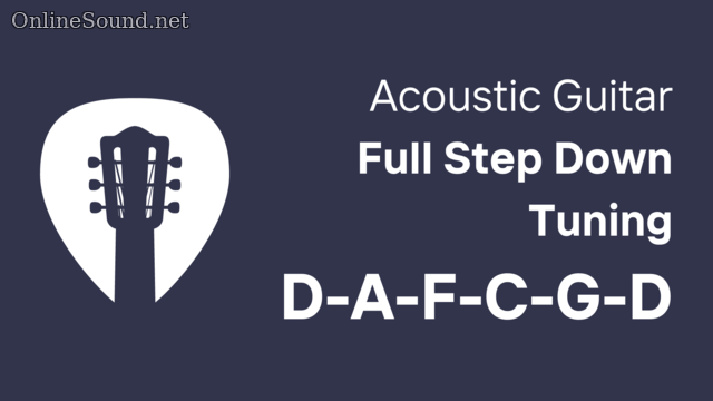 Real acoustic guitar sounds in Full Step Down Tuning