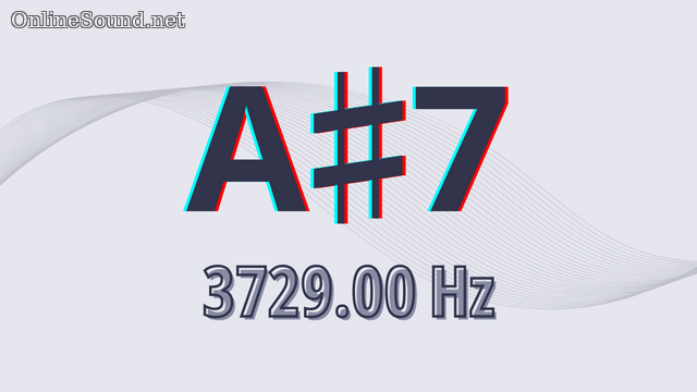 3729 Hz Frequency Sound (Musical Note A#7)