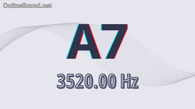 3520 Hz Frequency Sound (Musical Note A7)