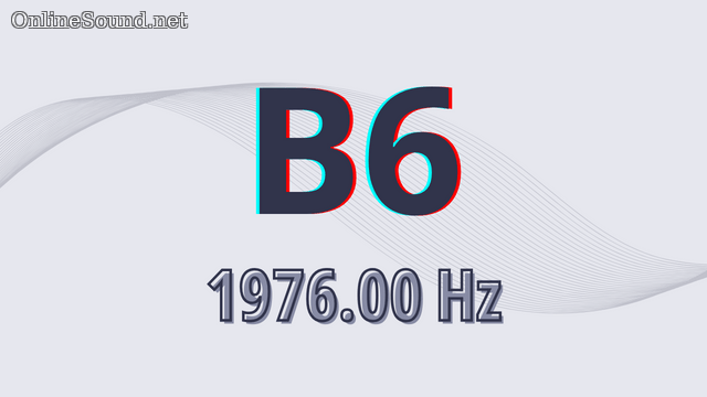 1976 Hz Frequency Sound (Musical Note B6)