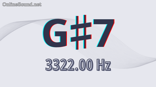 3322 Hz Frequency Sound (Musical Note G#7)