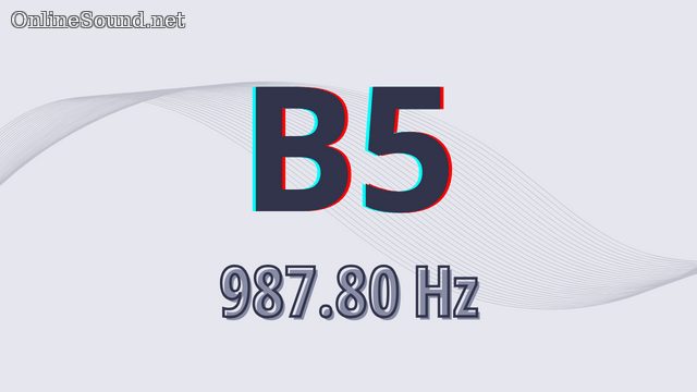 987.8 Hz Frequency Sound (Musical Note B5)